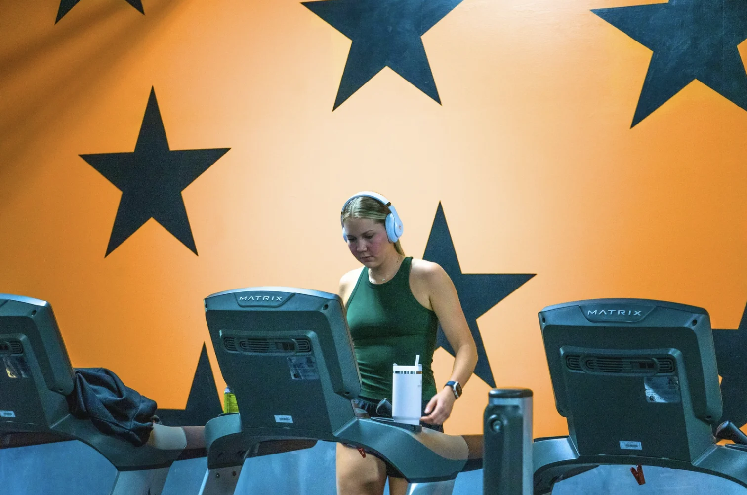 Image of personal trainer working with client 